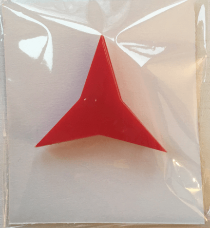 Red 3 Pointed Star Logo - 3 Pointed Star Brooch. International Brigade Memorial Trust