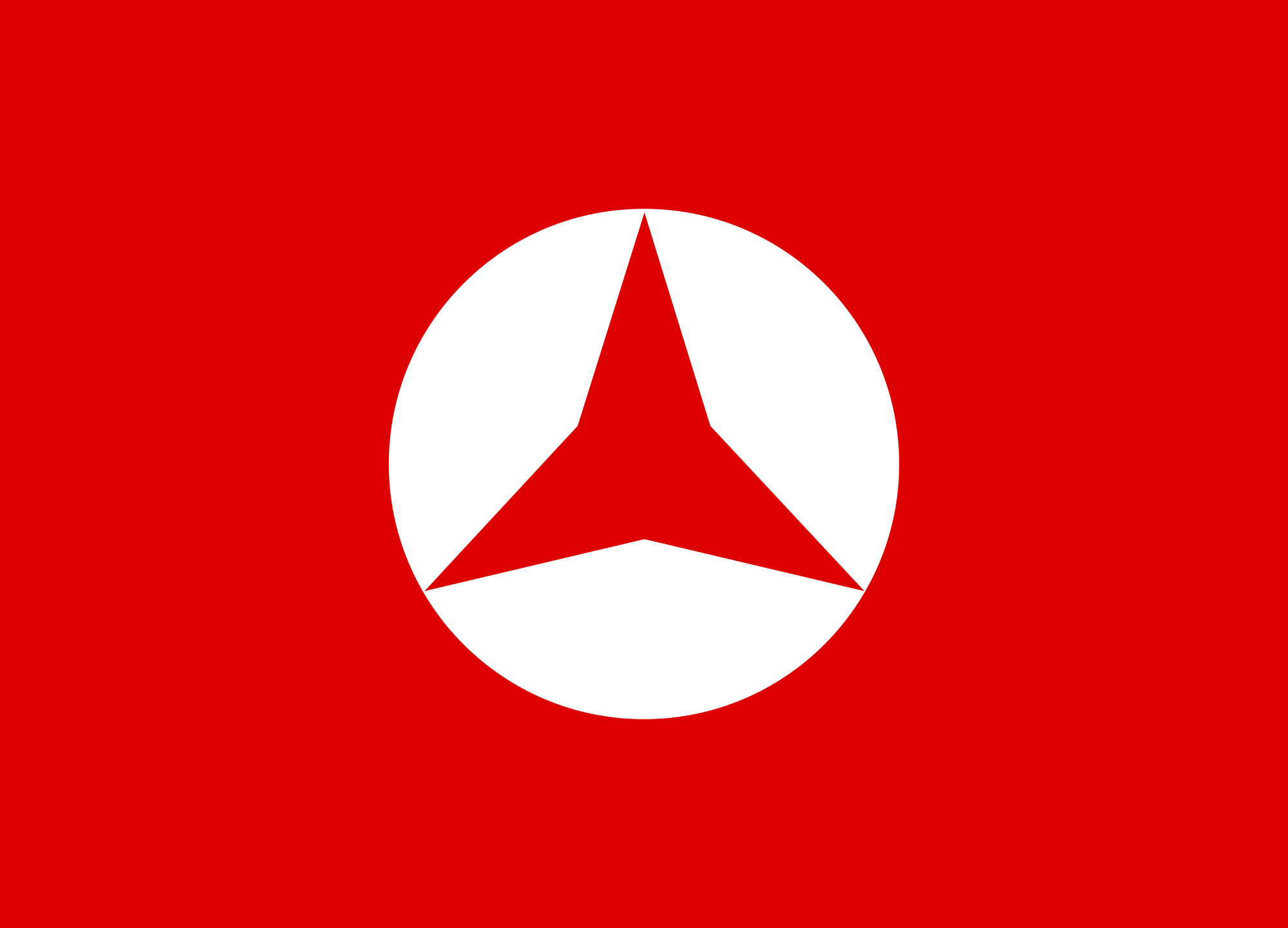 Red 3 Pointed Star Logo - Popular Front (Spain)