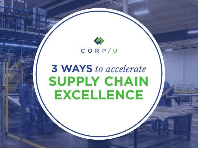 Corp U Logo - 3 Ways to Accelerate Supply Chain Excellence CorpU