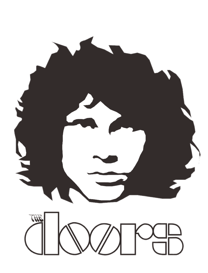 The Doors Logo - The Doors Logo Black and White transparent PNG - StickPNG