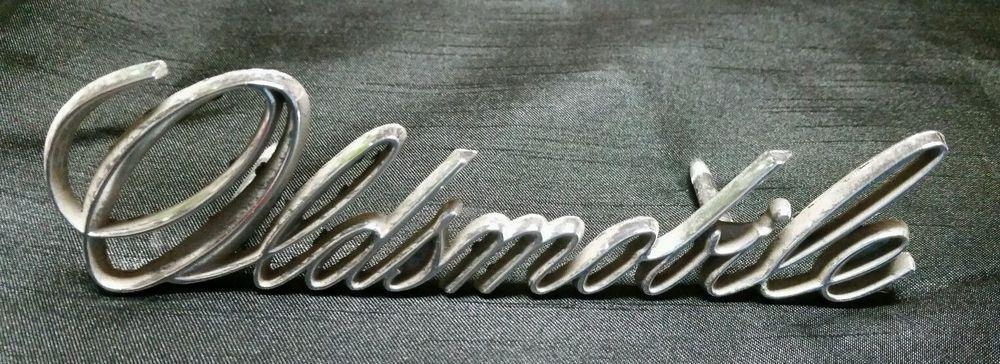 Vintage Olds Logo - Vintage Oldsmobile Olds Emblem Script Nameplate Original 408951