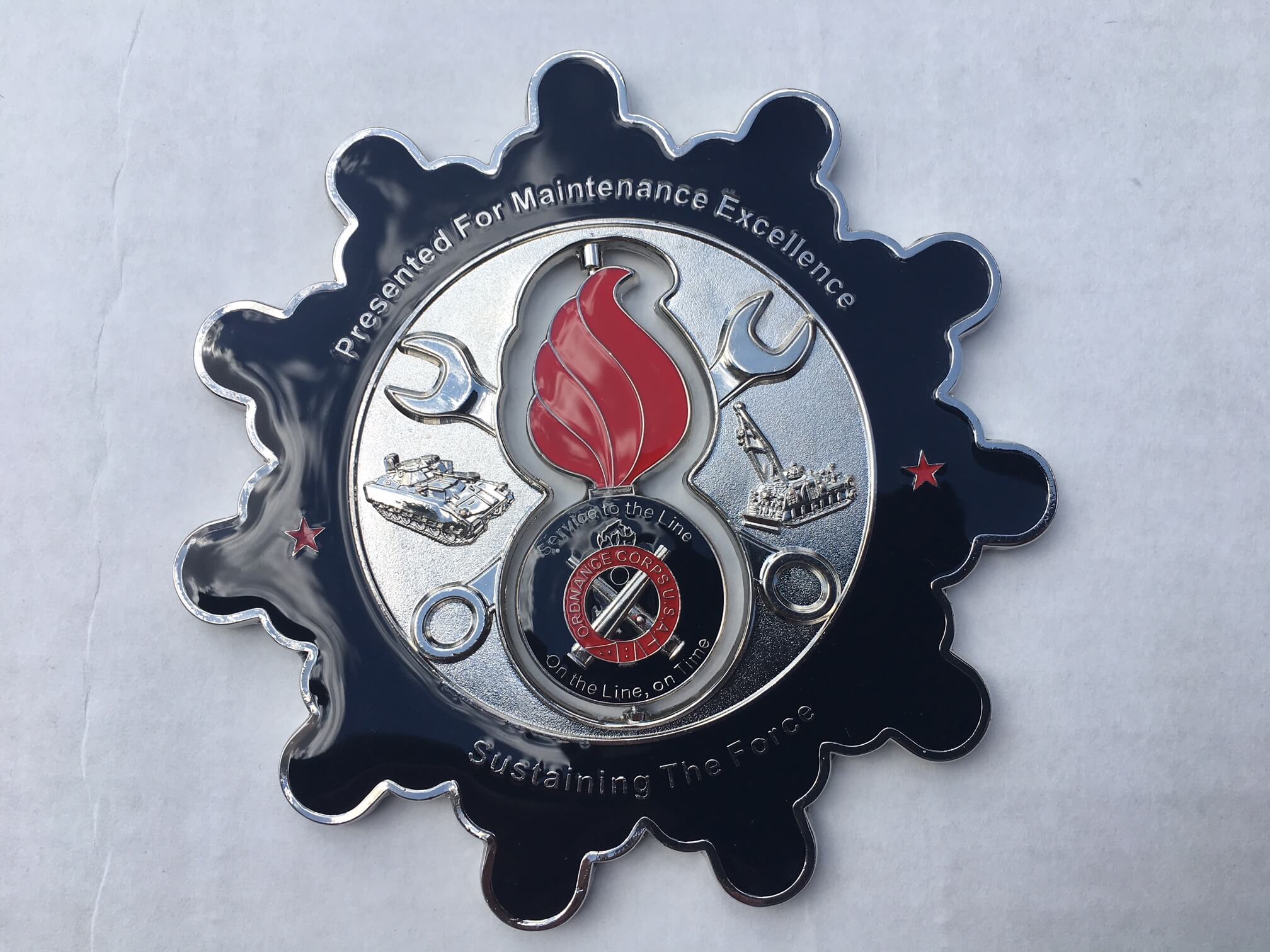 Ordnance Bomb Logo - Sprocket Spinning Ordnance Bomb Challenge Medallion