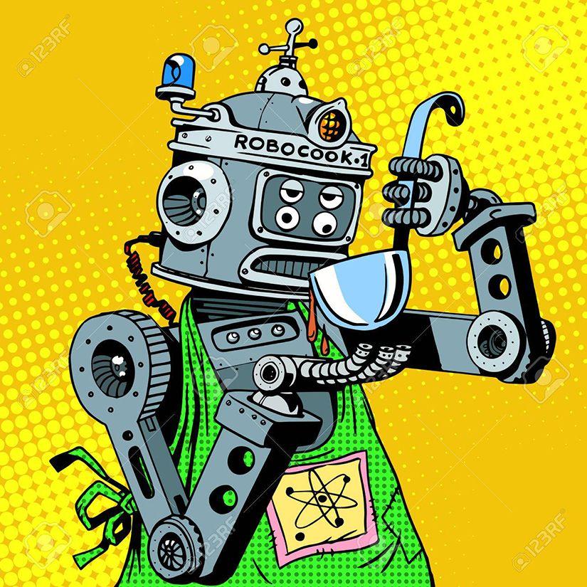 Robot with Yellow Food Logo - Meet the Robots that are Replacing our Cooks & Kitchen Staffs
