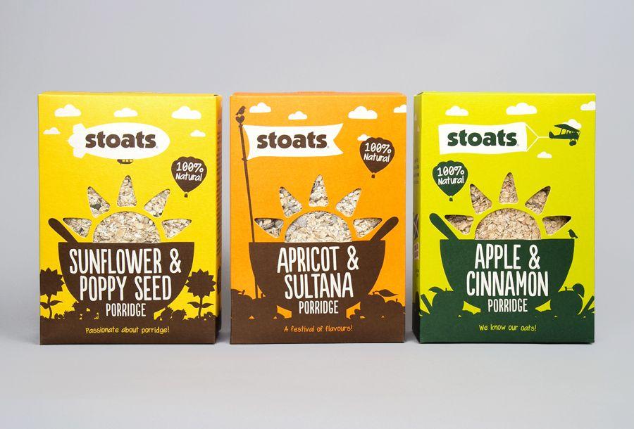 Robot with Yellow Food Logo - New Packaging for Stoats Porridge