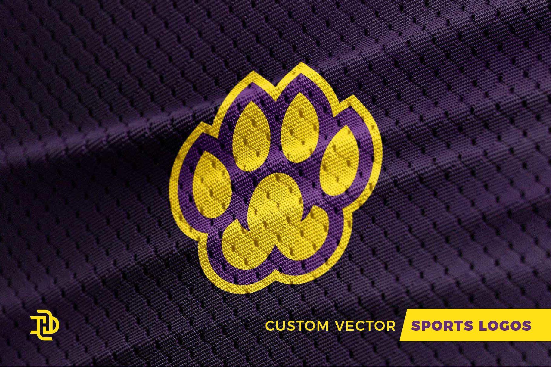 Custom Sports Logo - Paw. Custom Sports Logo Logo Templates Creative Market