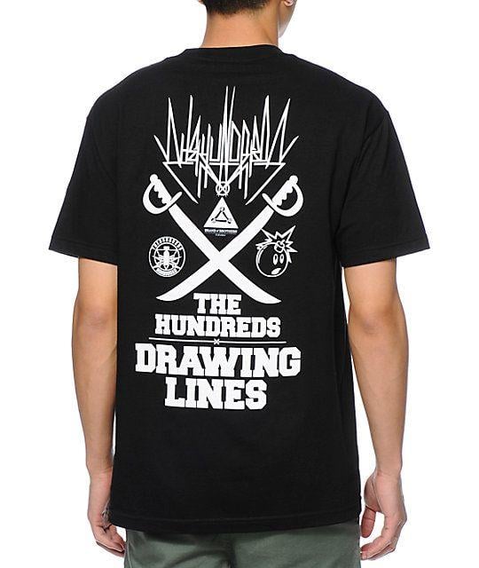 Hundreds Drawing Logo - The Hundreds Mashup Black T-Shirt | Zumiez