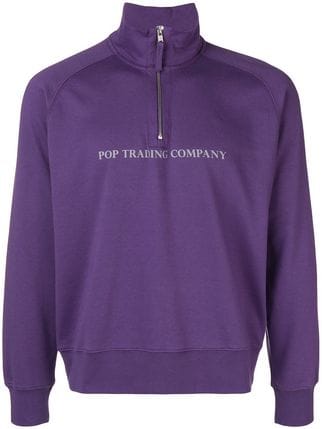 Pop Company Logo - Pop Trading Company logo printed sweatshirt $85 - Buy Online AW18 ...