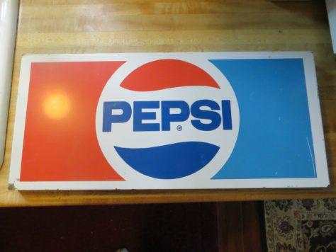 Pop Company Logo - PEPSI COLA ADVERTISING COMPANY LOGO METAL POP OR SODA LARGE SIGN