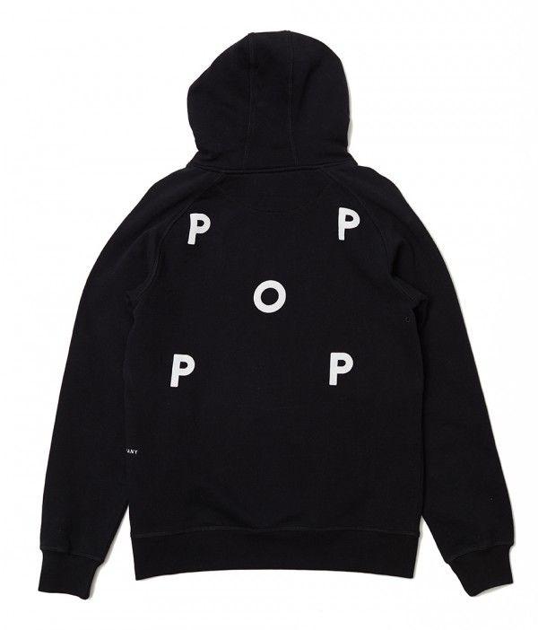 Pop Company Logo - Pop Logo Hooded Sweat Black