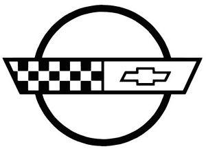Chevy Vette Logo - C4 Corvette Emblem Vinyl Decal - Black - Vette Chevrolet Chevy Car ...