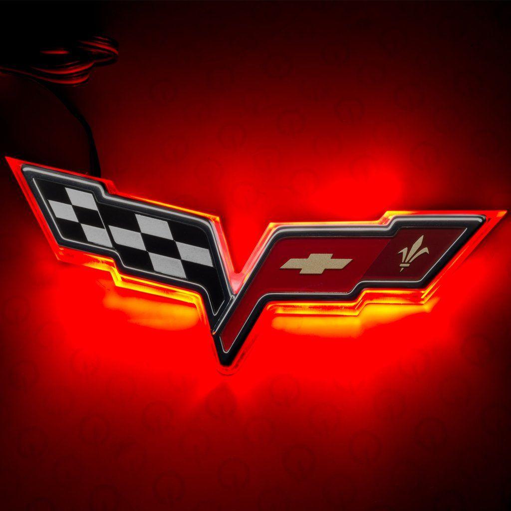 Chevy Vette Logo - Chevy Corvette C6 Illuminated Emblem