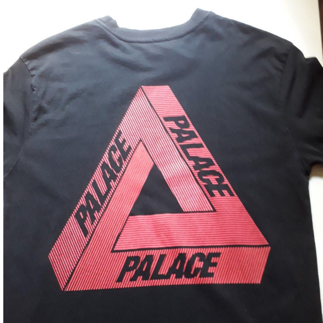 Pink Palace Triangle Logo - Palace X Dover Street Market London Triangle Logo T Shirt, Men's