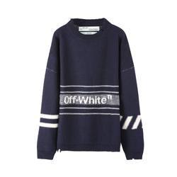 Stripes Off White Brand Logo - Off-White Diagonal Stripes Logo Knit Sweater – Mia Maia