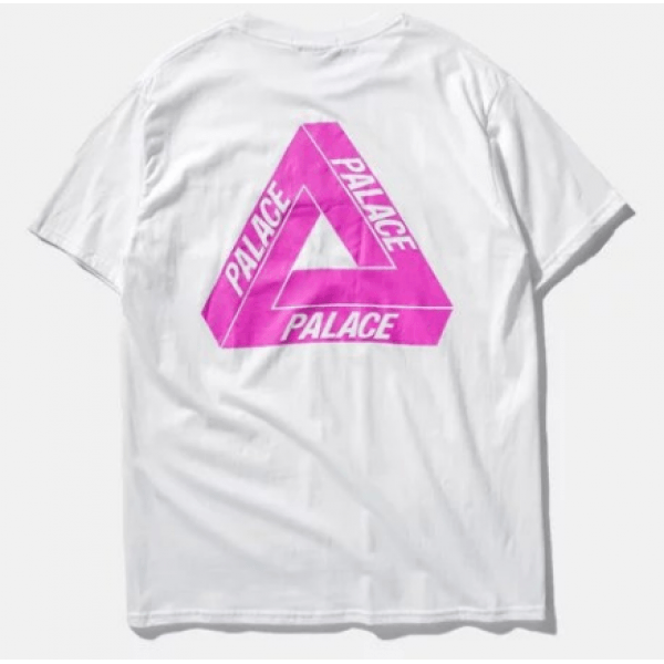 Pink Palace Triangle Logo - palace t shirt pink lace up in b1ec5 dcb8e