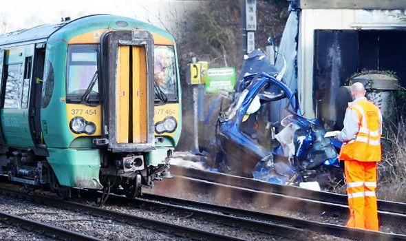 Blue and Green Train Logo - Barns Green level crossing crash kills two: Southern Rail trains
