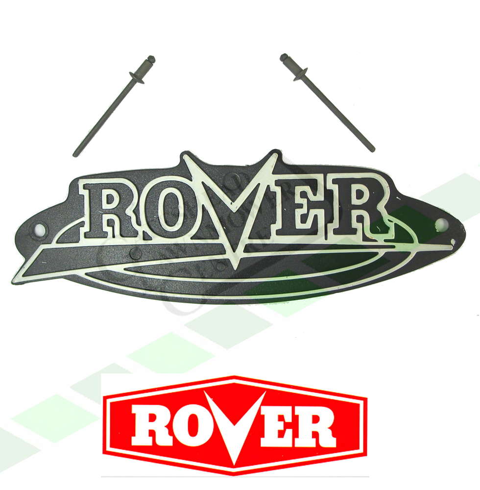Rover Logo - Rover Mower Badge / Logo (inc Rivets) - Lawnmower World