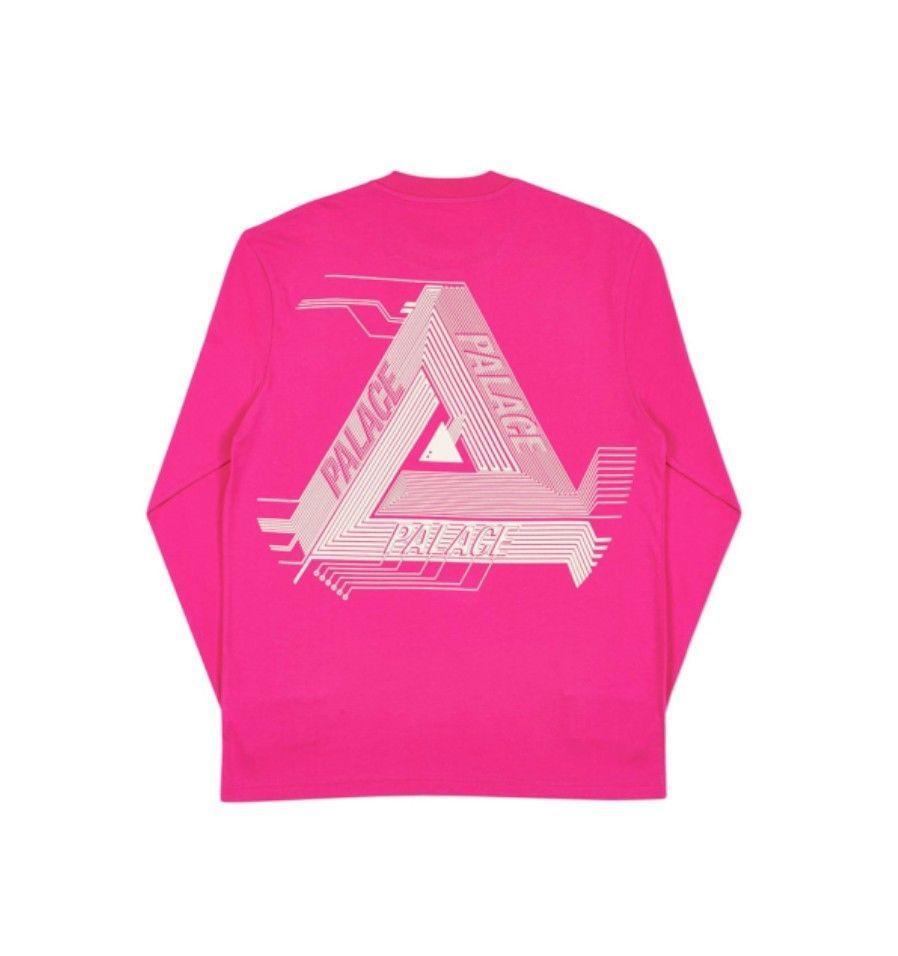 Pink Palace Triangle Logo - Palace Surkit Tri Ferg Longsleeve Tee Pink | XL | BRAND NEW | eBay