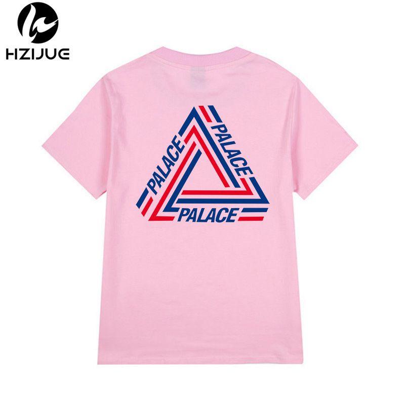 Pink Palace Triangle Logo - New Unisex Men Women PALACE Summer T Shirt Short Sleeve Tops