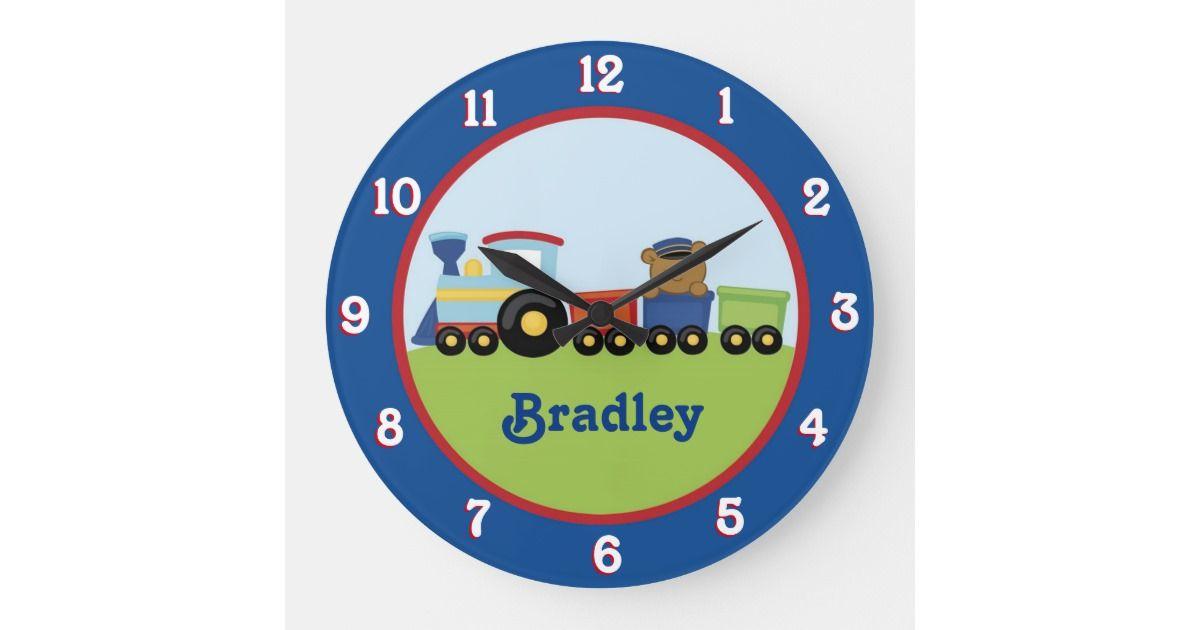 Blue and Green Train Logo - Red Blue and Green Train Clock | Zazzle.co.uk