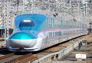 Blue and Green Train Logo - Hayabusa (train)