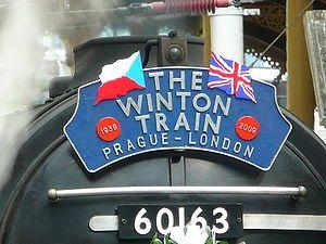 Blue and Green Train Logo - Winton Train