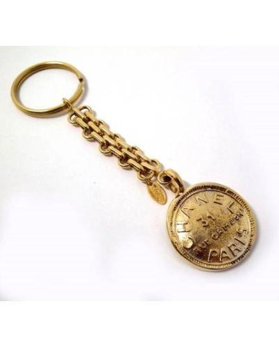 Chanel Gold Logo - Chanel Key Holder Key Ring Gold Logo Antique