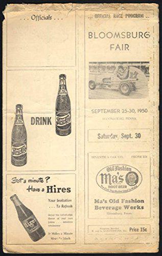 Old Cola Gota Logo - Bloomsburg Fair Midget Auto Racing Program 9/30 1960 PA at Amazon's ...