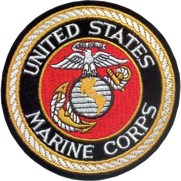 Marine Core Logo - Deluxe US MARINE CORPS Sew On Patch with USMC Emblem 4 in. - Army ...