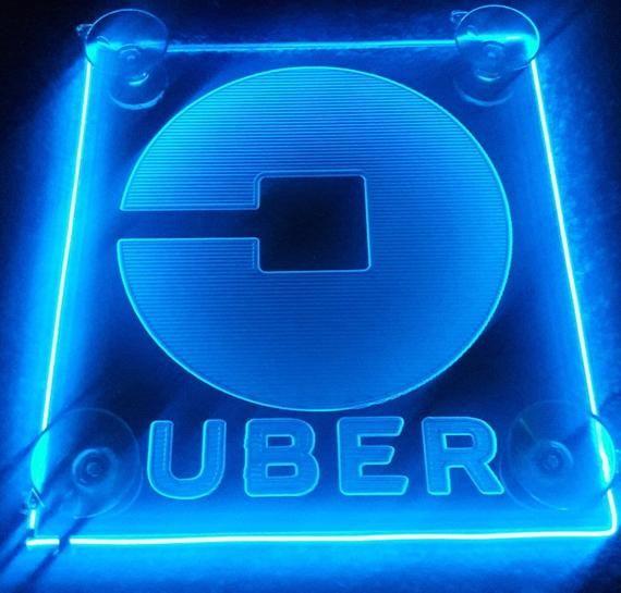 Uber Light Logo - Uber New logo Lyft Car sign Acrylic engraving with AA | Etsy