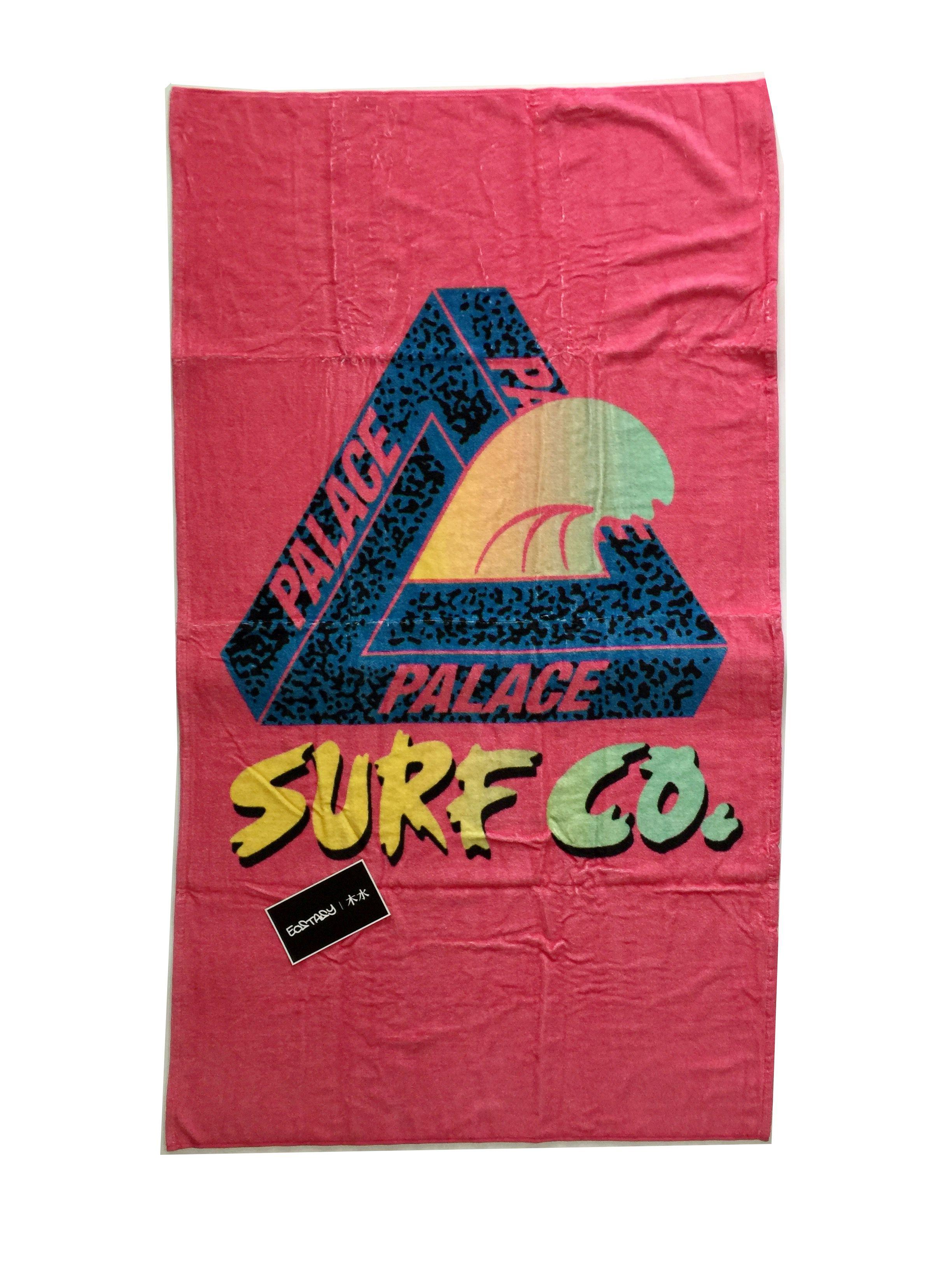 Pink Palace Triangle Logo - USD 210.81] Spot PALACE 17SS SURF CO TOWEL large triangle wave LOGO ...