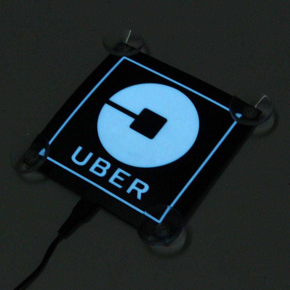 Uber Light Logo - Blue LED Logo For UBER Light Car Sticker Sign TAXI Decal Bright ...