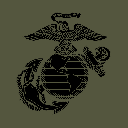 Marine Core Logo - US Marine Corps T-Shirt Militart Apparel | Textual Tees