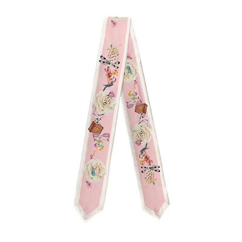 Pink Palace Triangle Logo - Sweet Pink Palace Style Narrow Long Scarf Headband Choker Bag