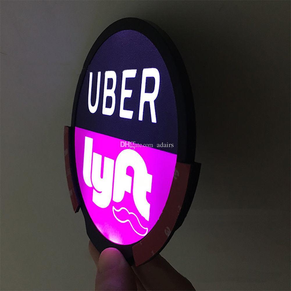 Uber Light Logo - New Good Uber & Lyft Led Light Sign Bright Glowing Car Logo Wireless ...
