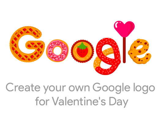First Google Logo - Create your own Google logo for Valentine's Day your own