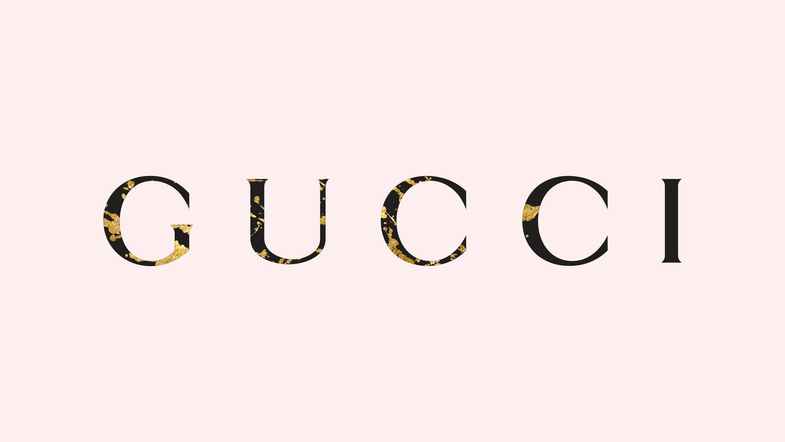 Simple Gucci Logo - Wallpaper : 2556x1440 px, company, gold, Gucci, logo, simple