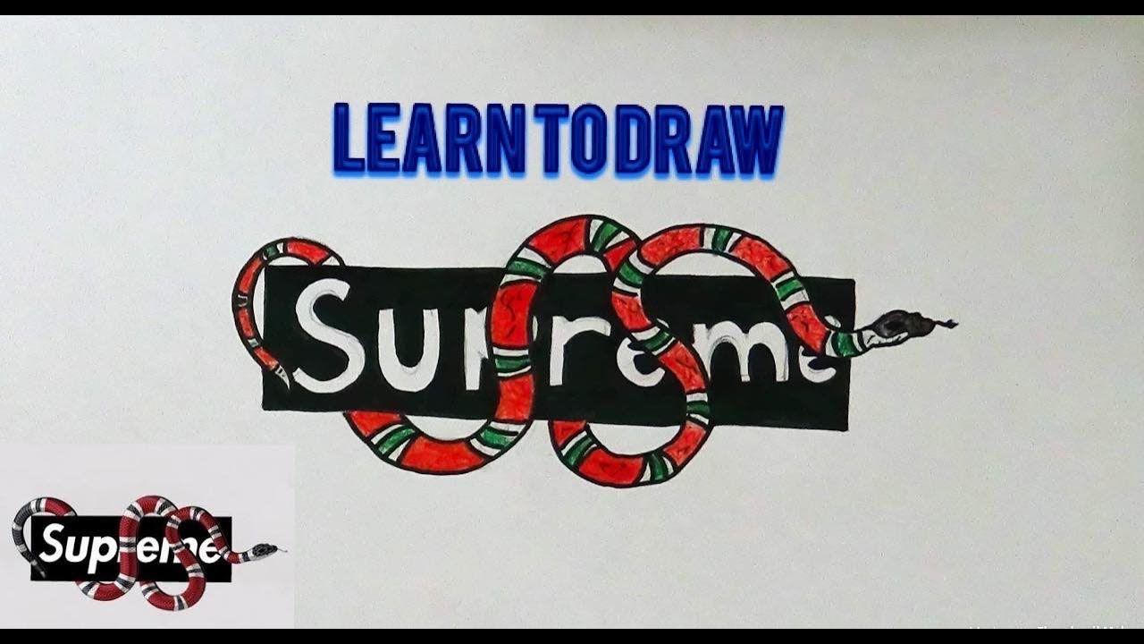 Simple Gucci Logo - How to Draw a Gucci and Supreme Logo step by step Easy - YouTube