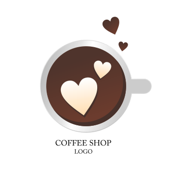 Heart Food and Drink Logo - C letter alphabets heart food coffee cup inspiration vector logo ...