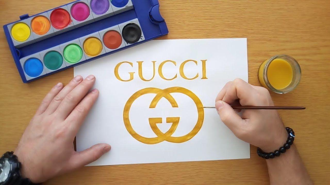 how to draw the gucci sign