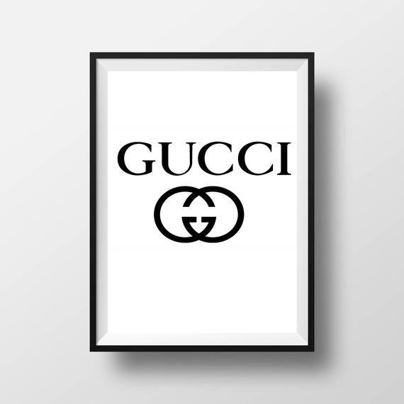 Simple Gucci Logo - 30%OFF Gucci Logo Poster Print Gucci Logo Poster Wall Art | Etsy
