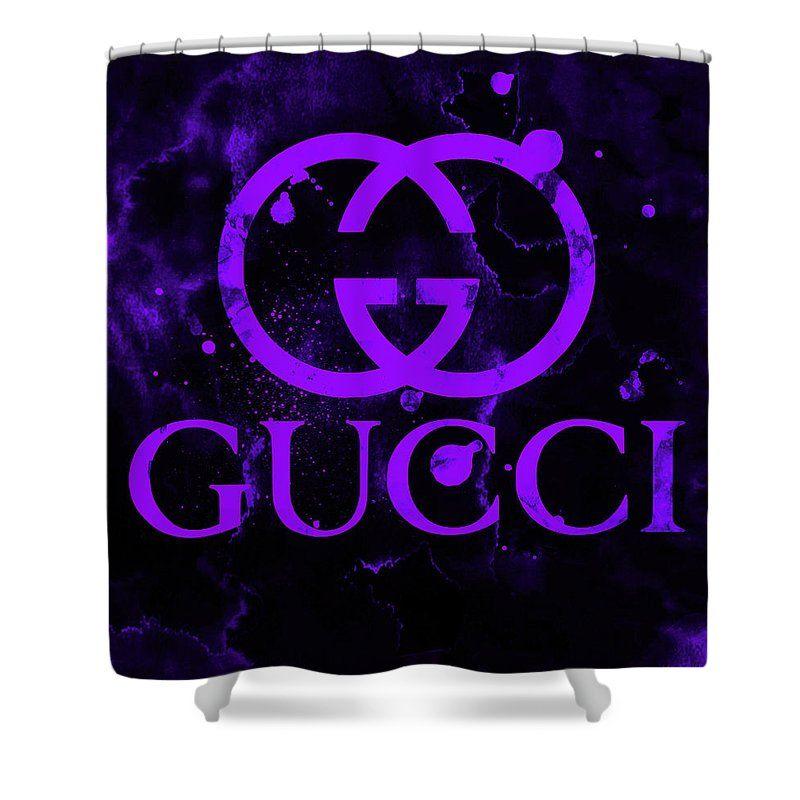 Simple Gucci Logo - Gucci Logo Purple 7 Shower Curtain for Sale by Del Art