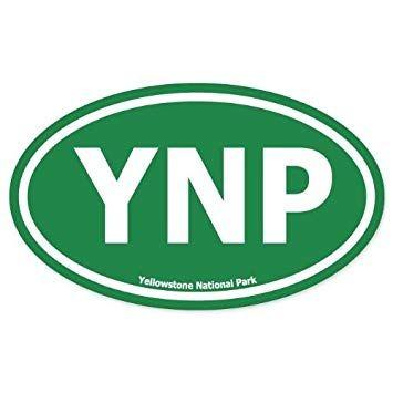 Green Oval Car Logo - Sticker / Decal Yellowstone National Park Green Oval car bumper ...