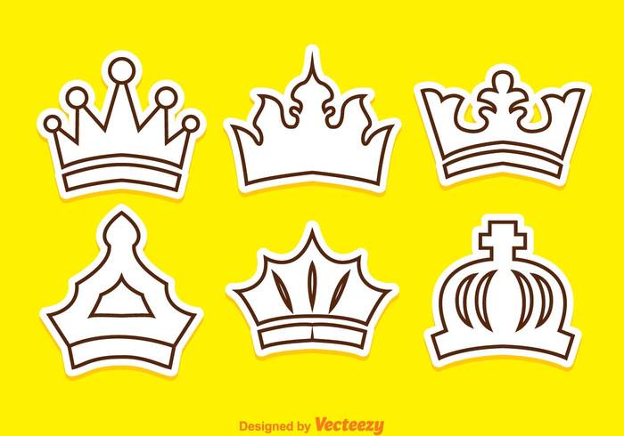 Yellow and White Crown Logo - Outline Crown Logo Vectors 143115 - WeLoveSoLo