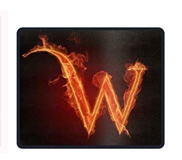 Flaming W Logo - Amazon.com : Flaming W Letter Unique Custom Mouse Pad Mousepad