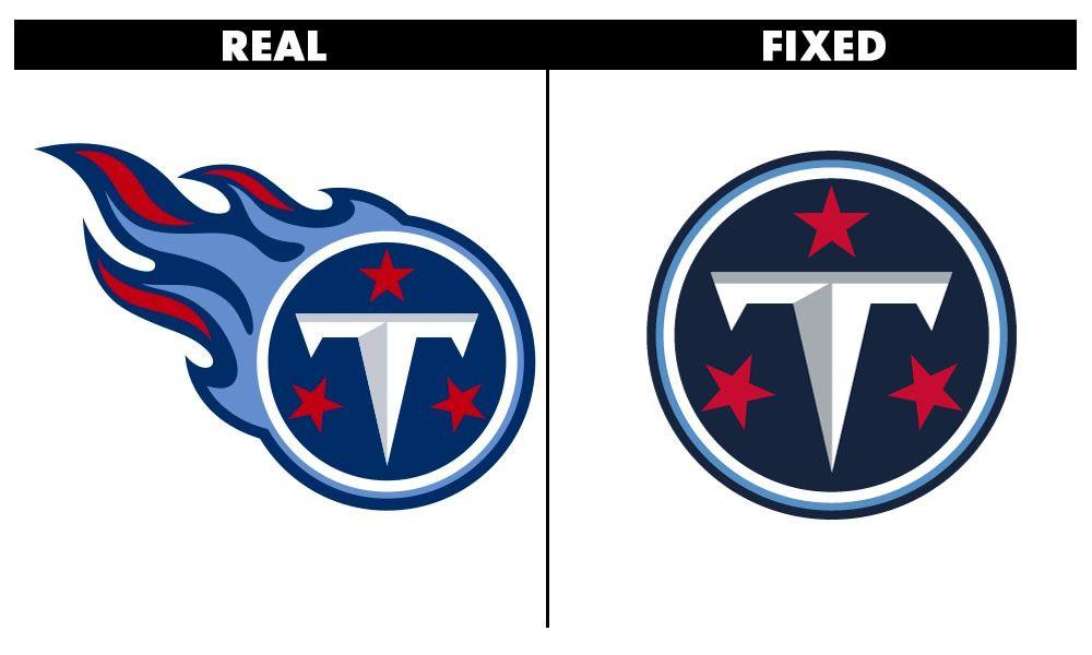 Tennessee Titans Logo - 5 sports logos that would look so much better with one simple fix ...