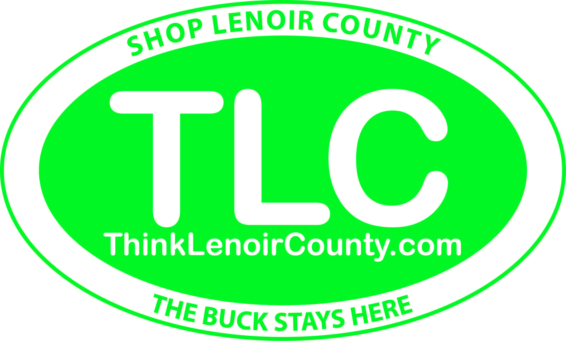 Green Oval Logo - Think Lenoir County - TLC in Businesses