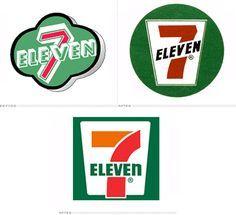 Old 7-Eleven Logo - melhores imagens de Corporate Brand Logo Evolution. Branding