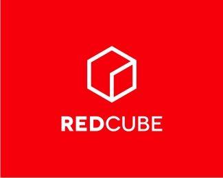 Red R Company Logo - Red Cube Logo design main logo just simple hexagon cube