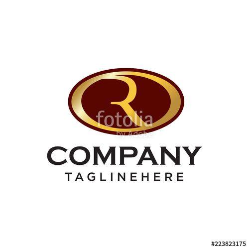 Red R Company Logo - R initial ovale company logo