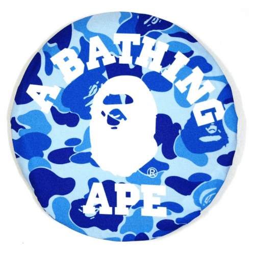 Bape Camo Circle Logo - A Bathing Ape Bape Camo Round Cushion (Blue)